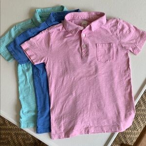 Crewcuts garment dyed polo lot Size 6-7